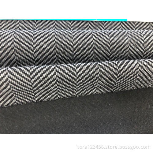 Herringbone knitted jacquard fabric